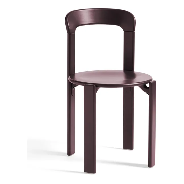 Chaise Rey en bois laqué - Bruno Rey | Aubergine