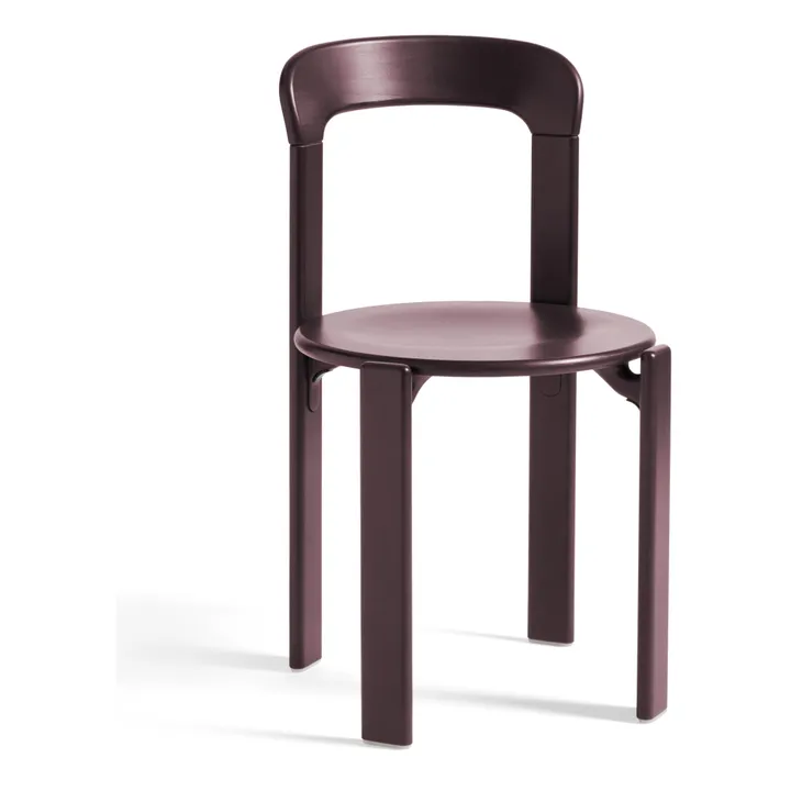 Chaise Rey en bois laqué - Bruno Rey | Aubergine- Image produit n°0