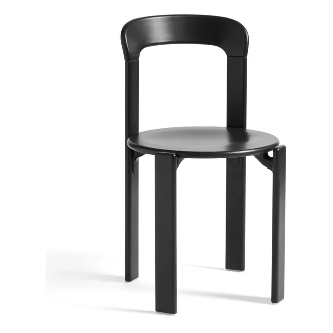Chaise Rey en bois laqué - Bruno Rey | Noir