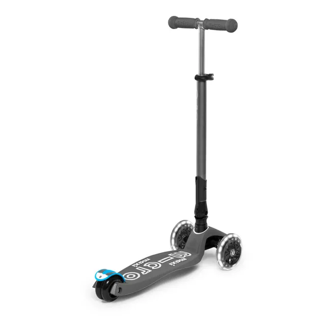 Trottinette Maxi Micro Deluxe Pliable LED | Gris