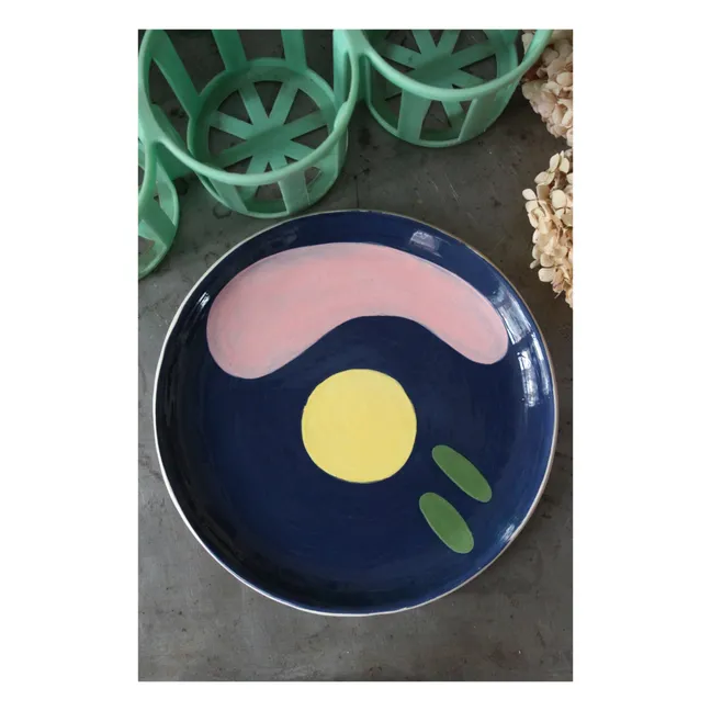 Assiette Daphné en céramique | Bleu