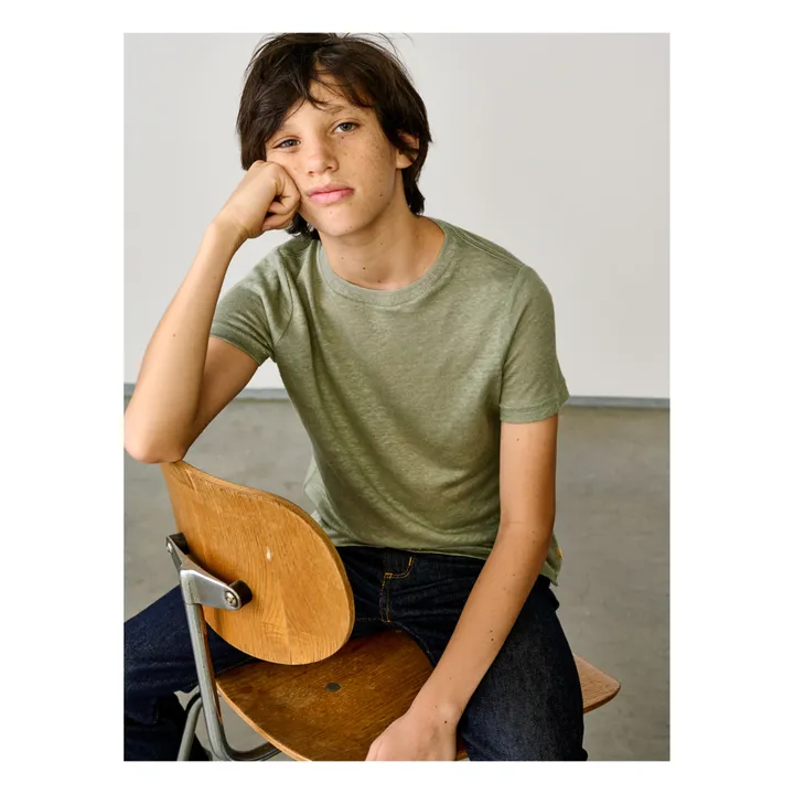 Leinen-T-Shirt Mogo | Salbei- Produktbild Nr. 3