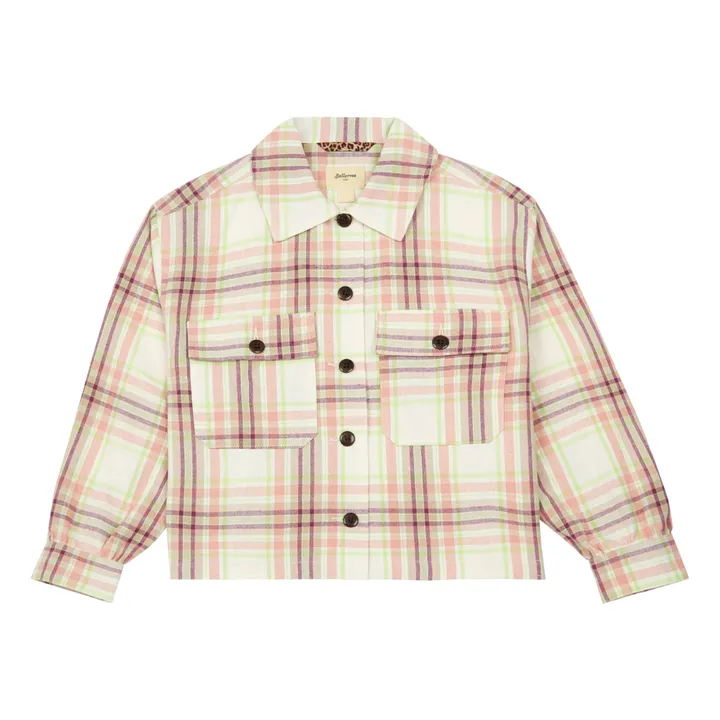 Azukar Checked Jacket | Pale pink- Product image n°0