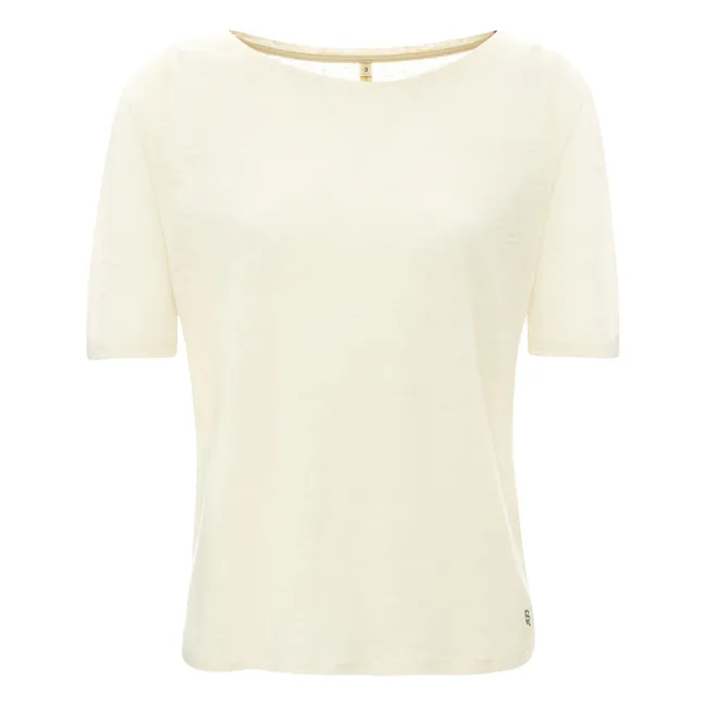 Seas Linen T-shirt - Women’s Collection  | Ecru