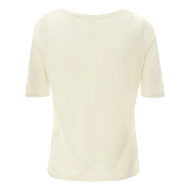 Seas Linen T-shirt - Women’s Collection  | Ecru