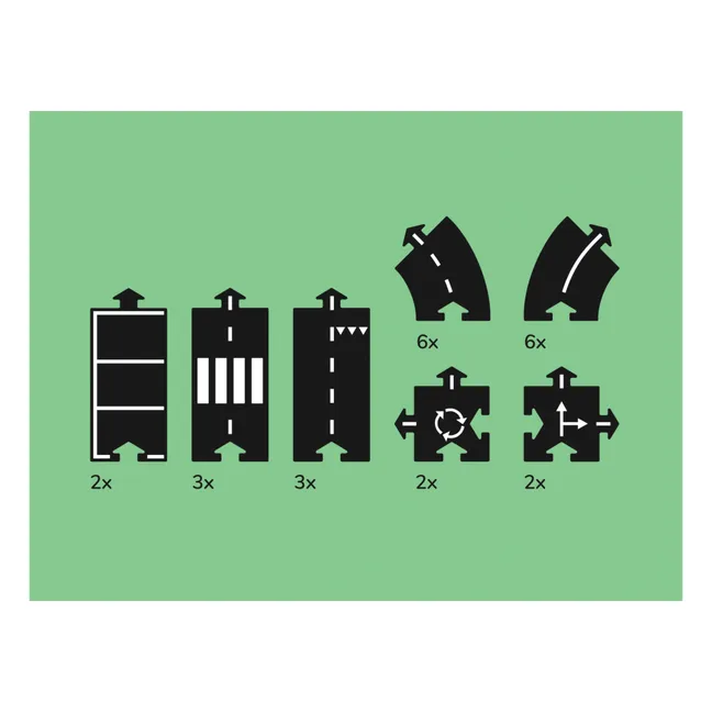 Circuit modulable pour voitures - 24 pièces