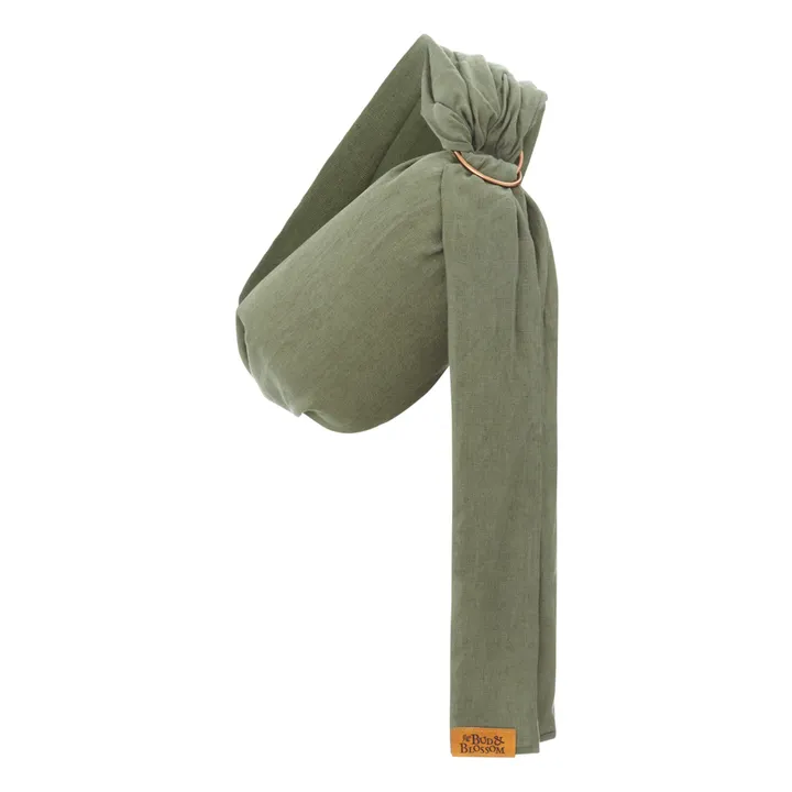 Bufanda portabebé de lino  | Verde oliva- Imagen del producto n°0