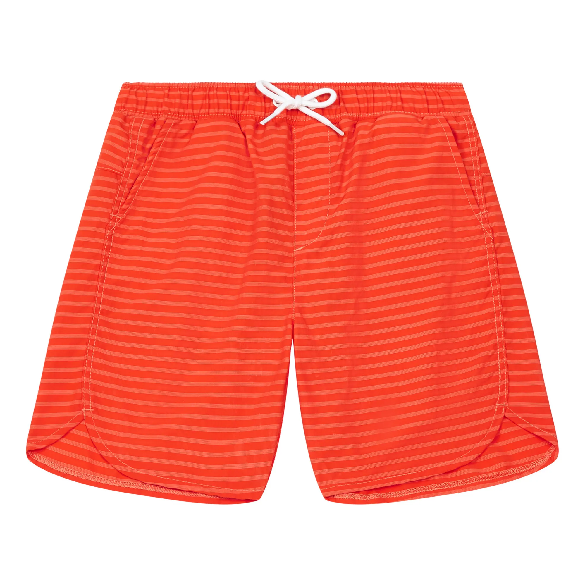 Hundred Pieces Orange Mid-Length Swim Trunks