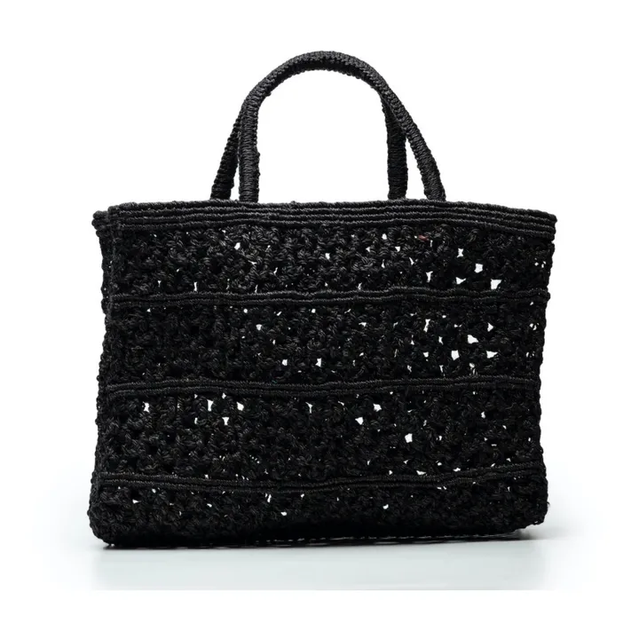 Paris Macramé Bag | Black- Product image n°0