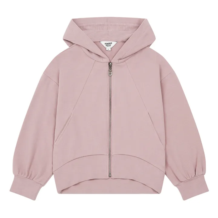 Solar Organic Cotton Zip-Up Hoodie | Lilac- Product image n°0