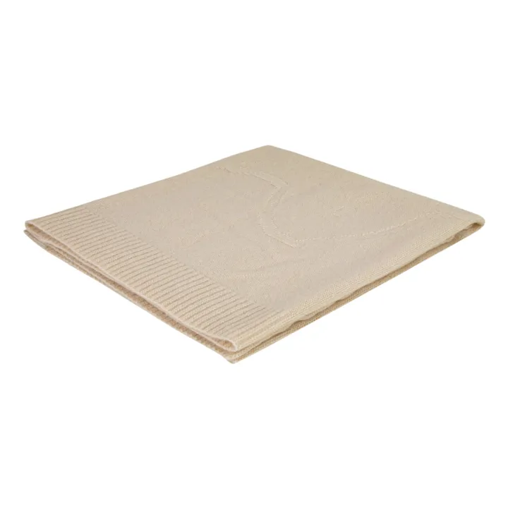 Kuscheldecke aus Kaschmir Hase | Beige- Produktbild Nr. 1