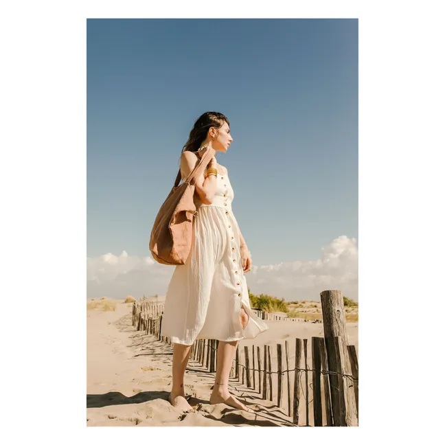 Caroline Linen Weekend Bag | Terracotta
