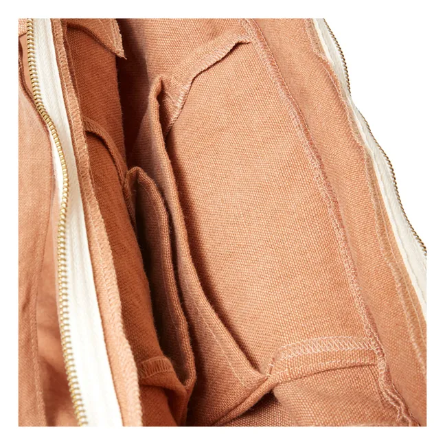 Caroline Linen Weekend Bag | Terracotta