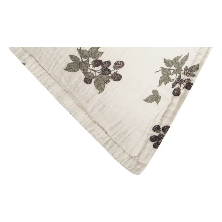 Blackberry Organic Cotton Muslin Pillowcase | Green- Product image n°2