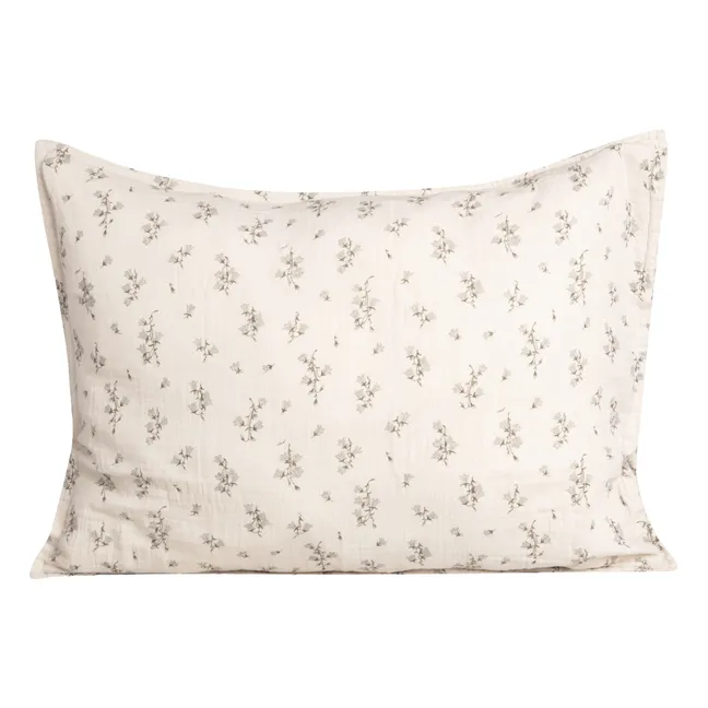 Bluebell Cotton Muslin Pillowcase | Cream