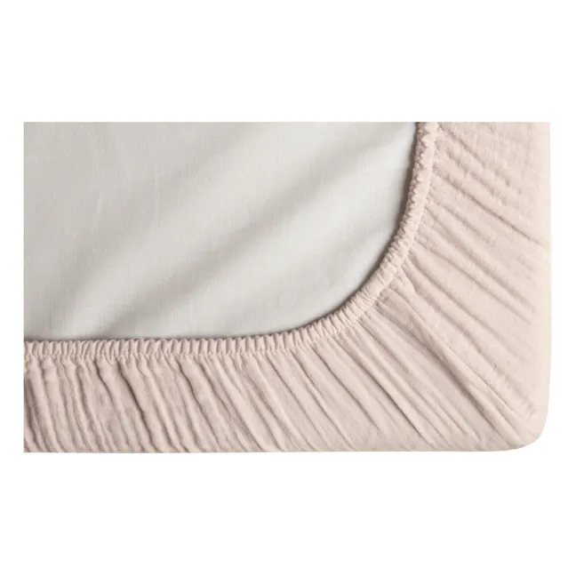 Muslin Cotton Changing Mat Cover | Pale pink