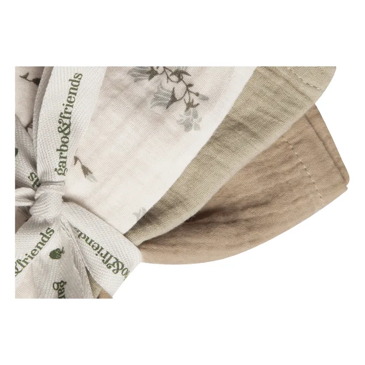 Langes en gaze de coton Bluebell - Set de 3 | Crème- Image produit n°2