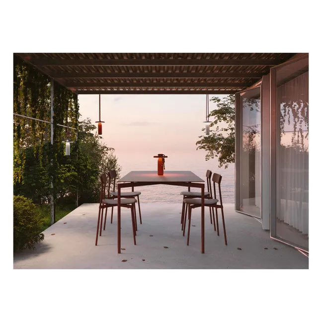 Mesa rectangular Fromme outdoor - 8 personas | Rouge Brun