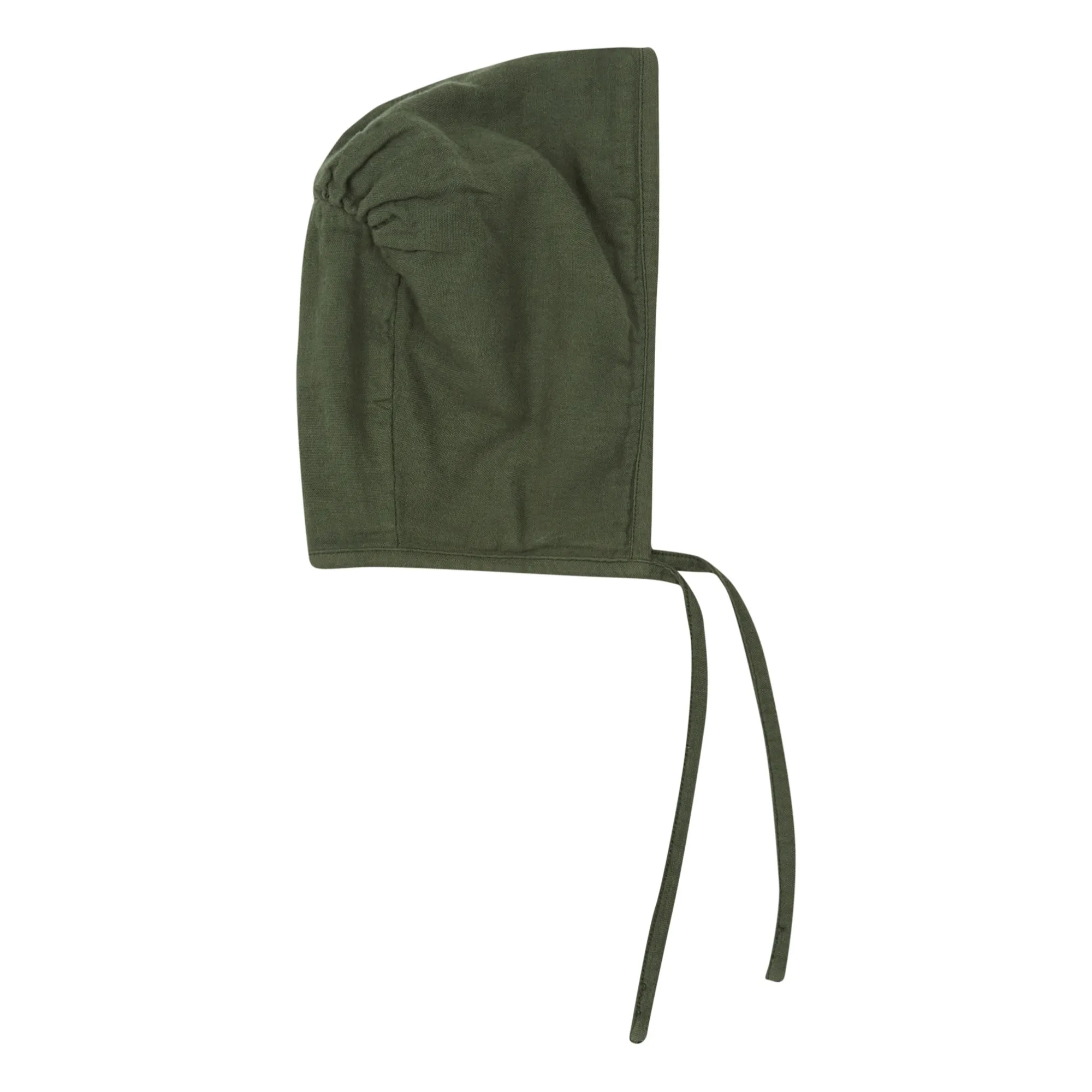 Poudre Organic Dark Green Jasmine Double Organic Cotton Muslin Bonnet