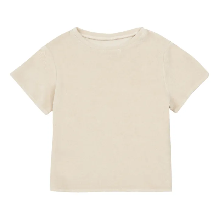 Frottee-T-Shirt Bio-Baumwolle Birke | Grauweiß- Produktbild Nr. 0