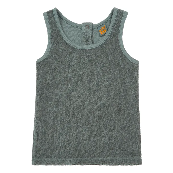 Billy Organic Cotton Top | Grey blue- Product image n°0