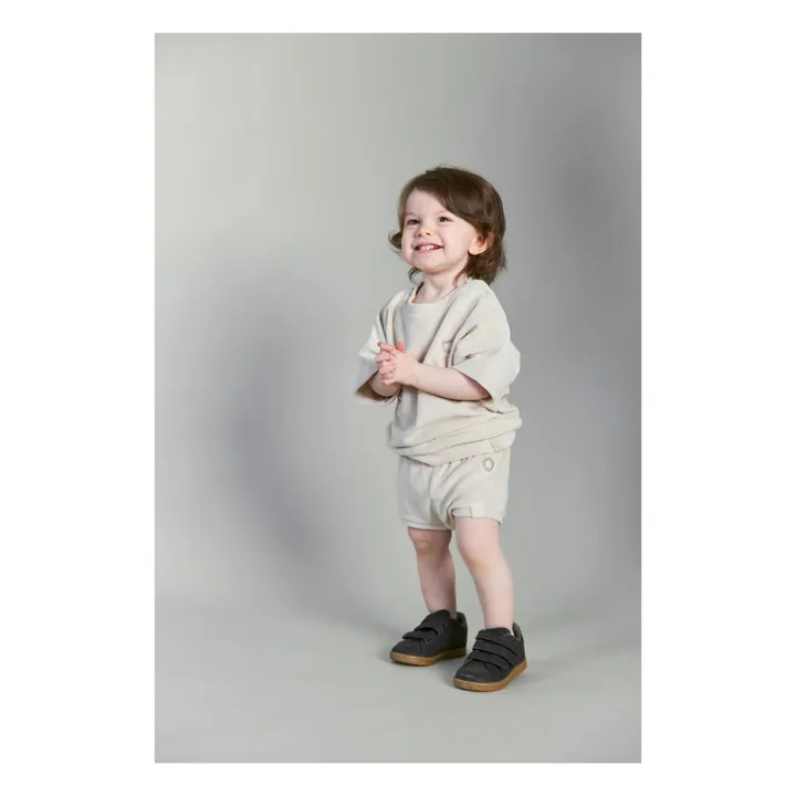 Elbe Terry Cloth Baby T-shirt | Beige- Product image n°1