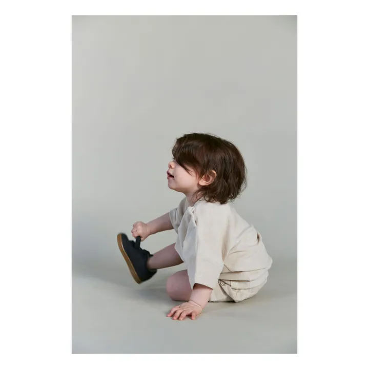 Elbe Terry Cloth Baby T-shirt | Beige- Product image n°2