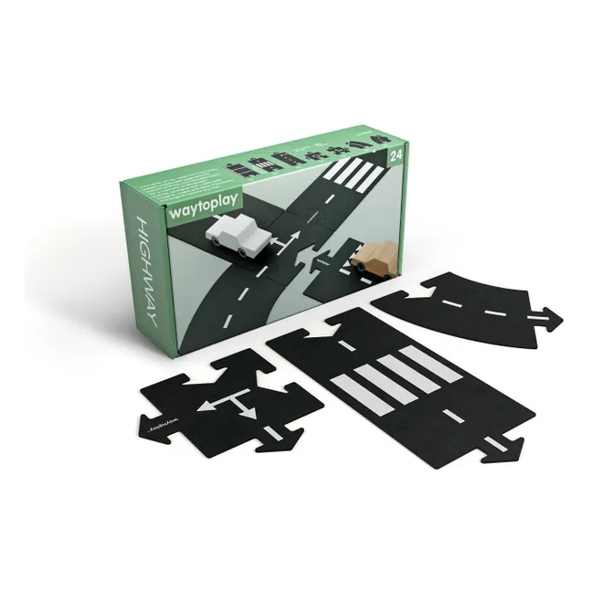 Circuit modulable pour voitures - 24 pièces