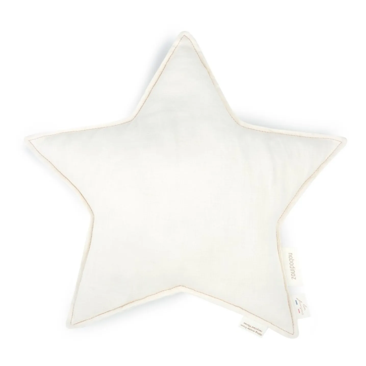 Coussin étoile - Lin Français | Blanc- Image produit n°0