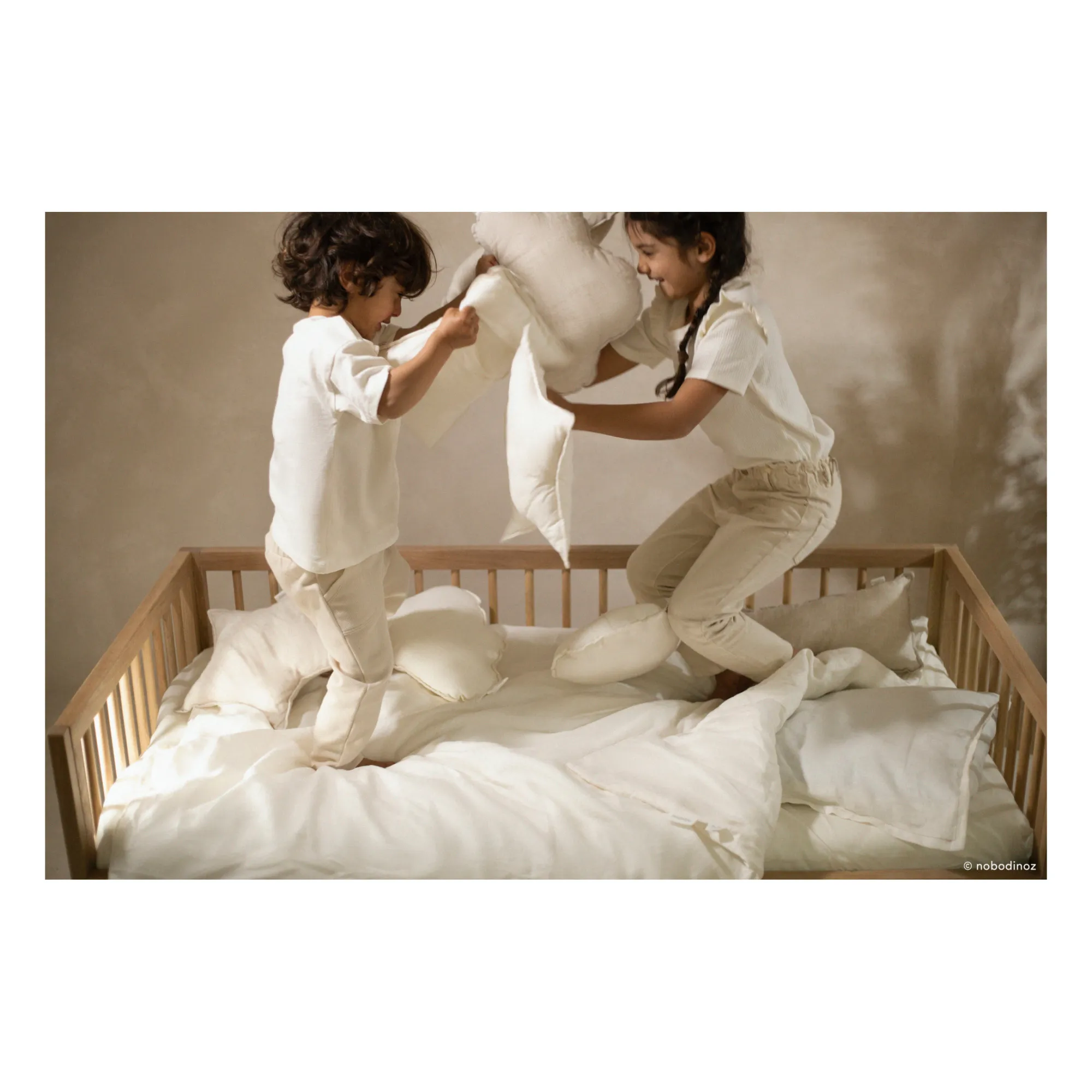 Coussin étoile - Lin Français | Blanc- Image produit n°3
