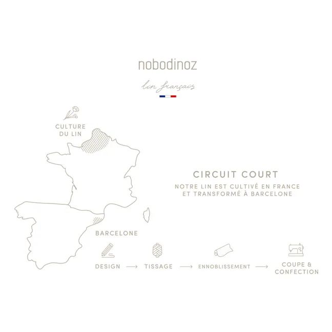 Cojín Estrella - Lin Français | Blanco