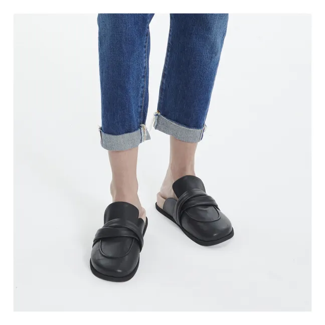 Emma Fussbet Leather Sandals | Black
