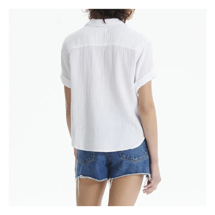 Blouse Cruz Gaze de Coton | Blanc- Image produit n°2