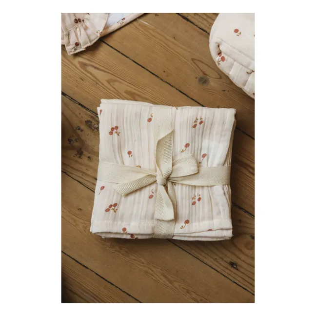 Duo de mantas de algodón orgánico Blossom | Rosa Polvo