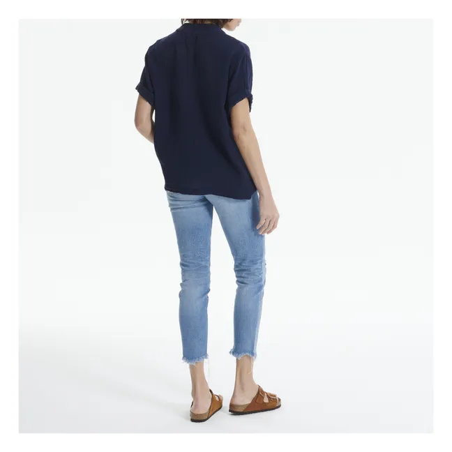 Top Avery Gaze de Coton | Bleu marine