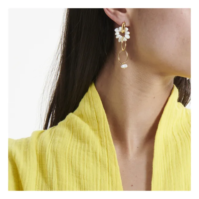 Pendientes Maxi Yvette | Blanco