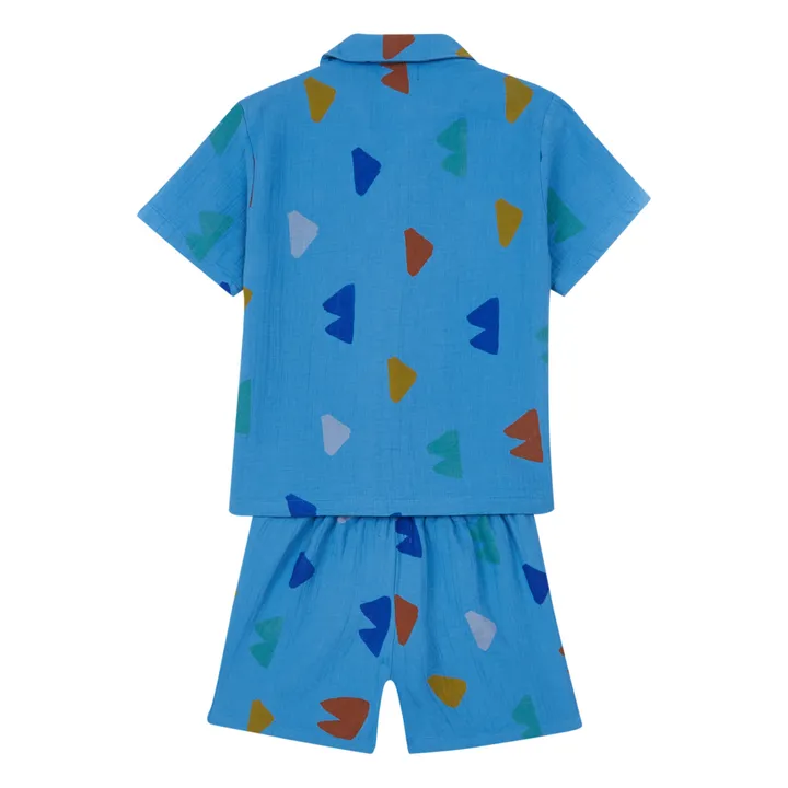 Esclusiva Bobo Choses x Smallable Pyjama Party - Camicia del pigiama Camicia + Pantaloncini Swan | Blu- Immagine del prodotto n°3