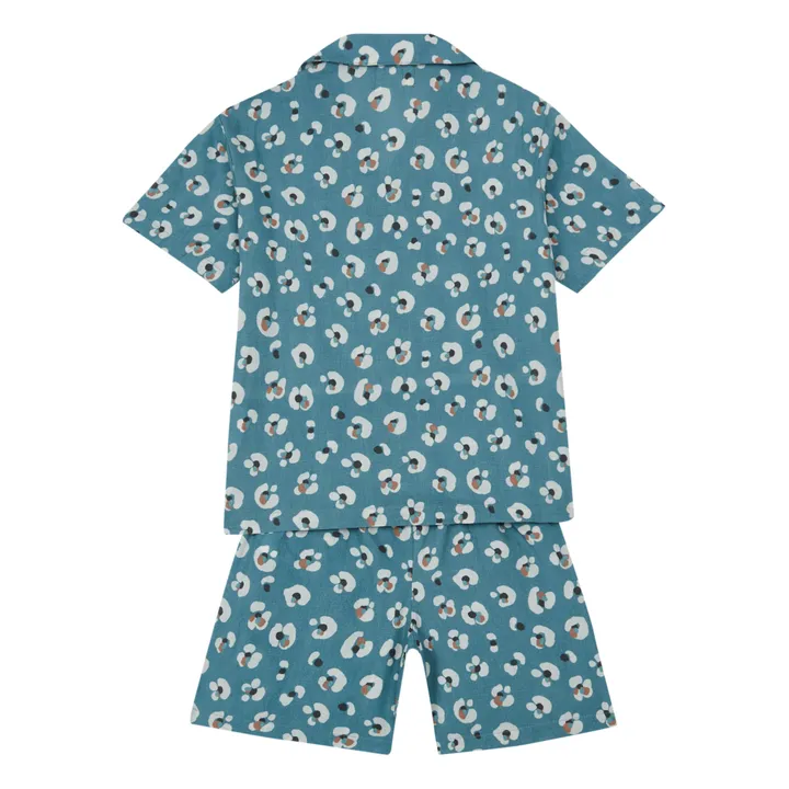Exclusivität Gabrielle Paris x Smallable Pyjama Party - Pyjama Hemd + Shorts Swan | Blau- Produktbild Nr. 4