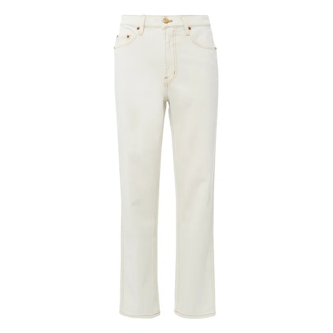 Louis High-Waisted Jeans | Tile White