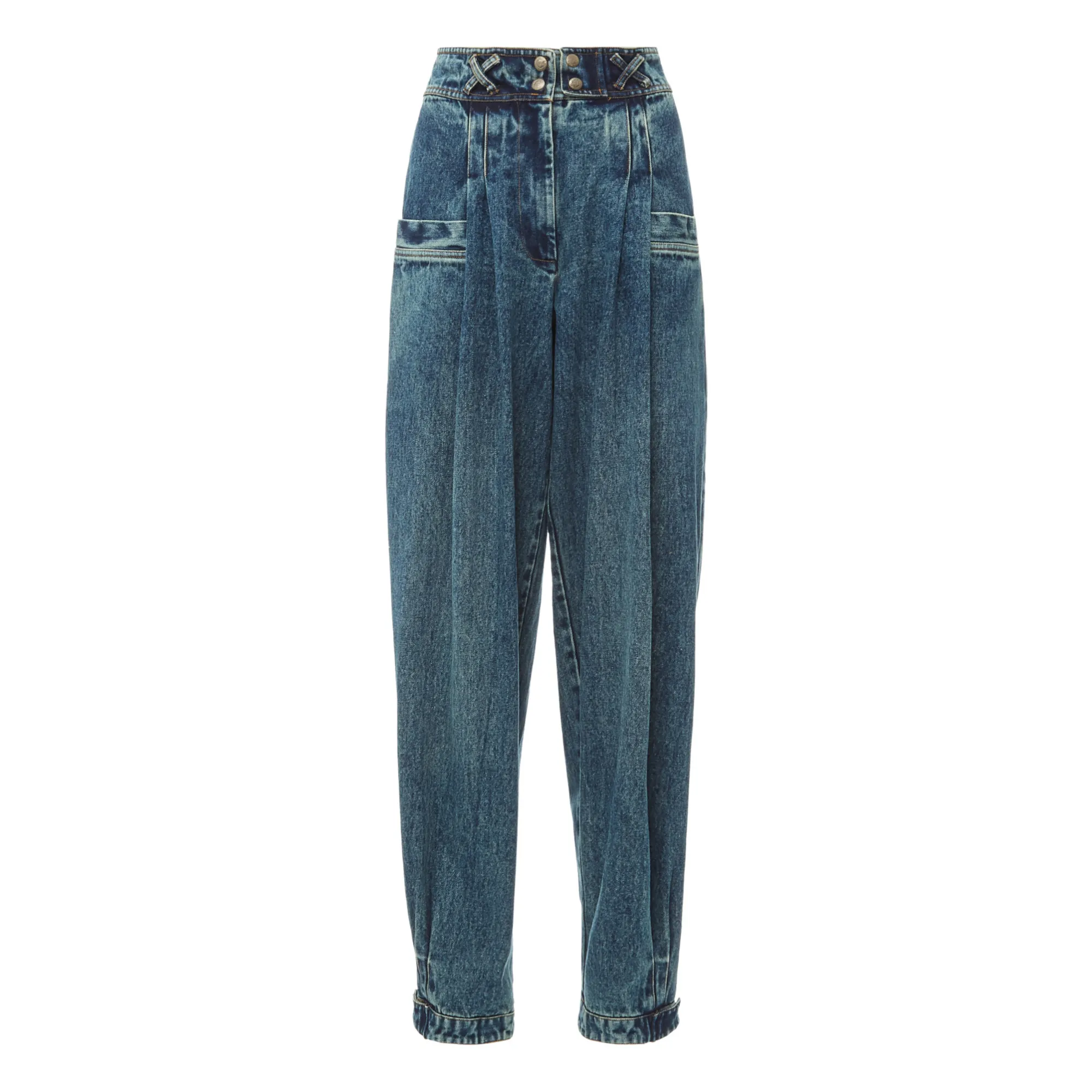 Laurence Bras Blue Anne Marie Denim-Look Trousers