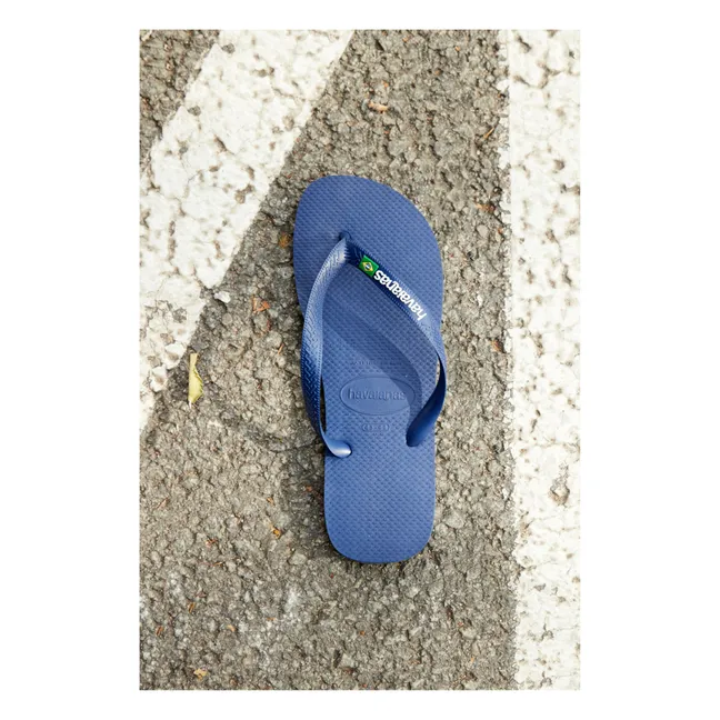 Brasil Logo Flip Flops | Navy blue