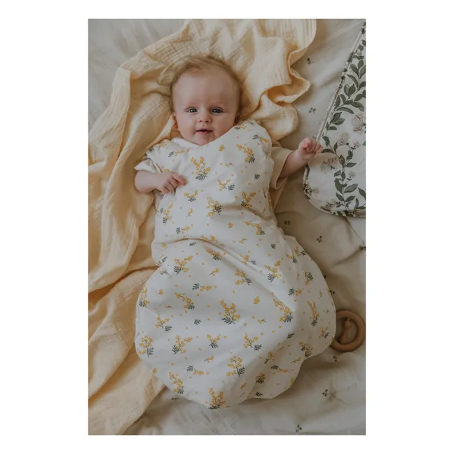 Wattle Cotton Percale Baby Sleeping Bag | Off white