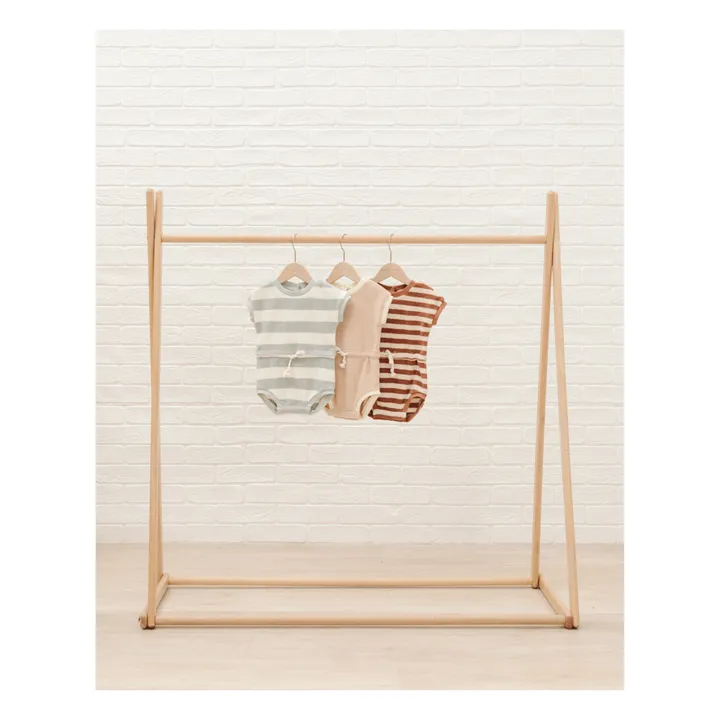 Organic Cotton Terry Cloth Romper | Terracotta- Product image n°1
