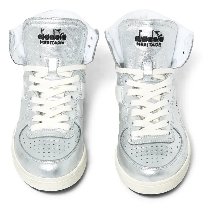 Sneakers Mid Silver Used | Silber- Produktbild Nr. 3