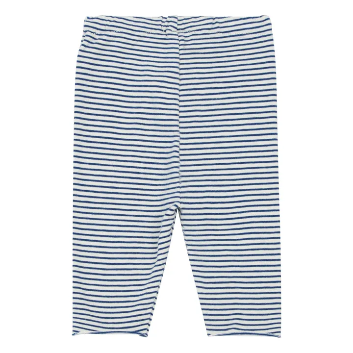 Jersey Striped Leggings | Navy blue- Product image n°1
