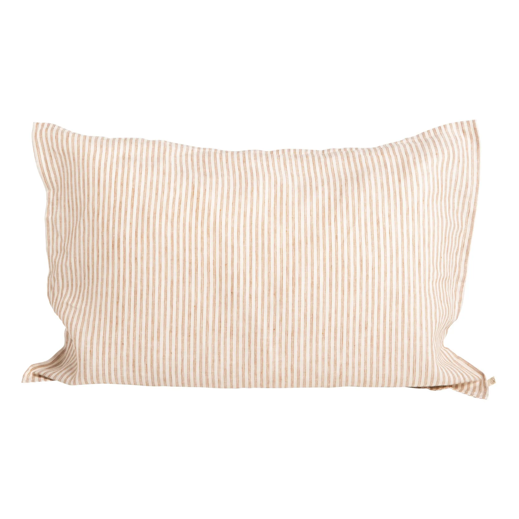 Gabrielle Paris Coffee Striped Washed Linen Pillowcase