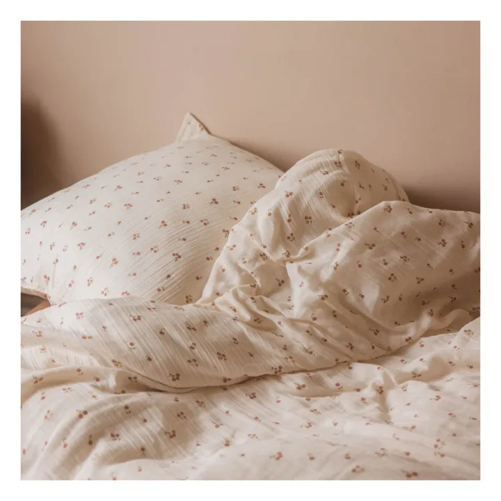 Blossom Organic Cotton Bedding Set - Pillowcase 65 x 65 cm | Powder pink- Product image n°3
