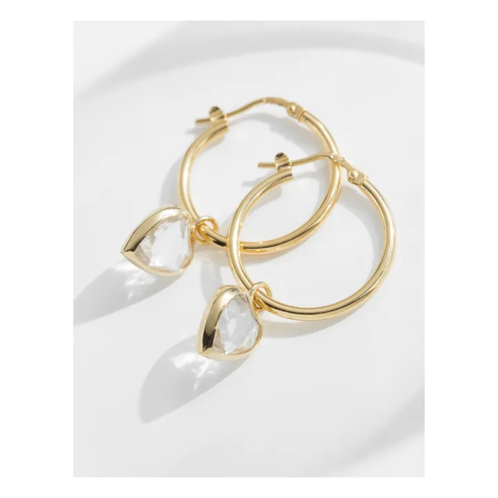 Niki Crystal Hoop Earrings | Gold- Product image n°1