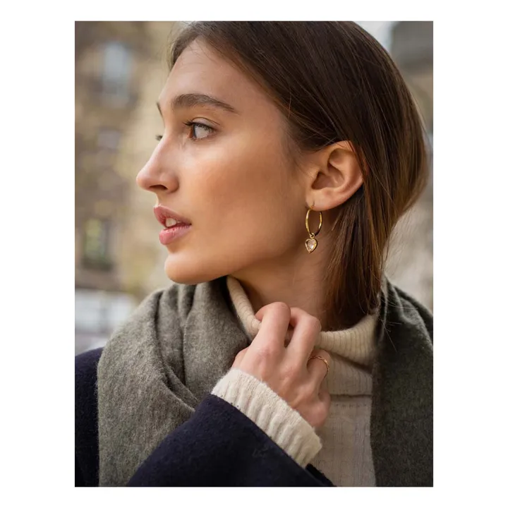 Niki Crystal Hoop Earrings | Gold- Product image n°3