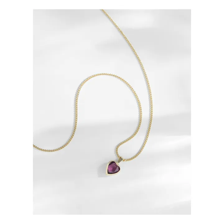 Amethystfarbene Halskette Niki | Gold- Produktbild Nr. 1